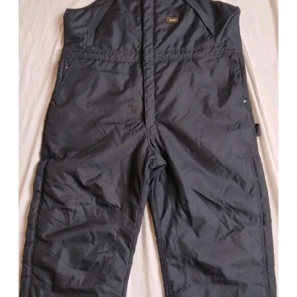 Walls Work Wear Insulated Bib Overalls Blue Quilted Lined Work Pants Mens 2XL - Picture 4 of 12